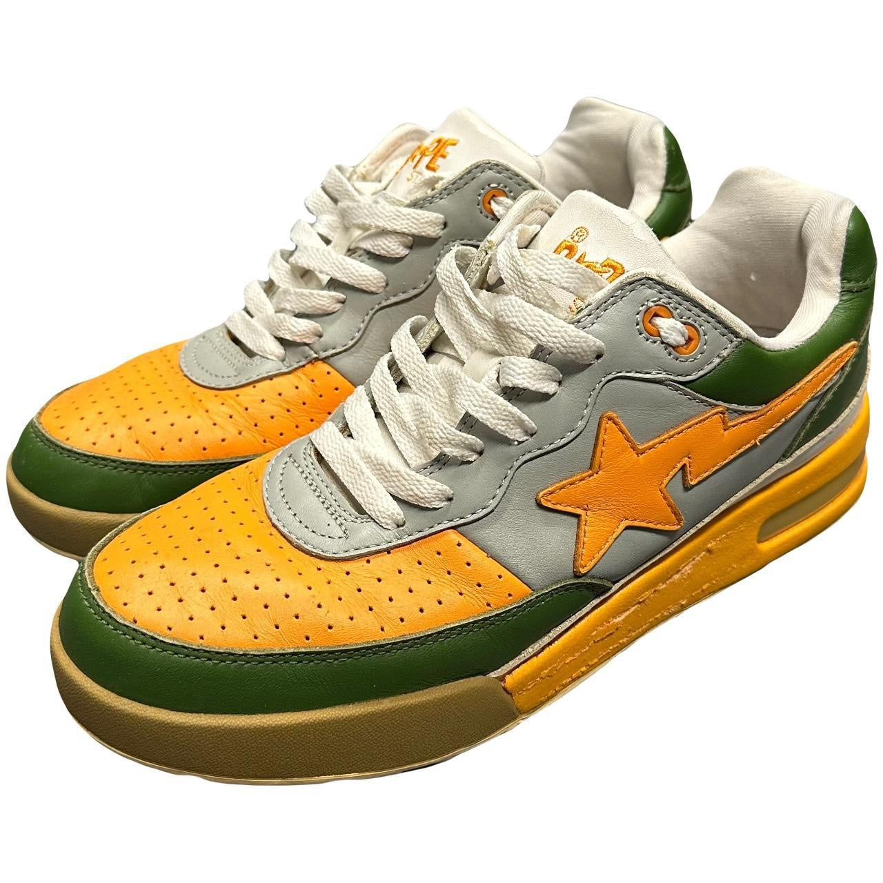 Bape Roadsta Sneakers In Yellow & Green ( 8UK / 9US )