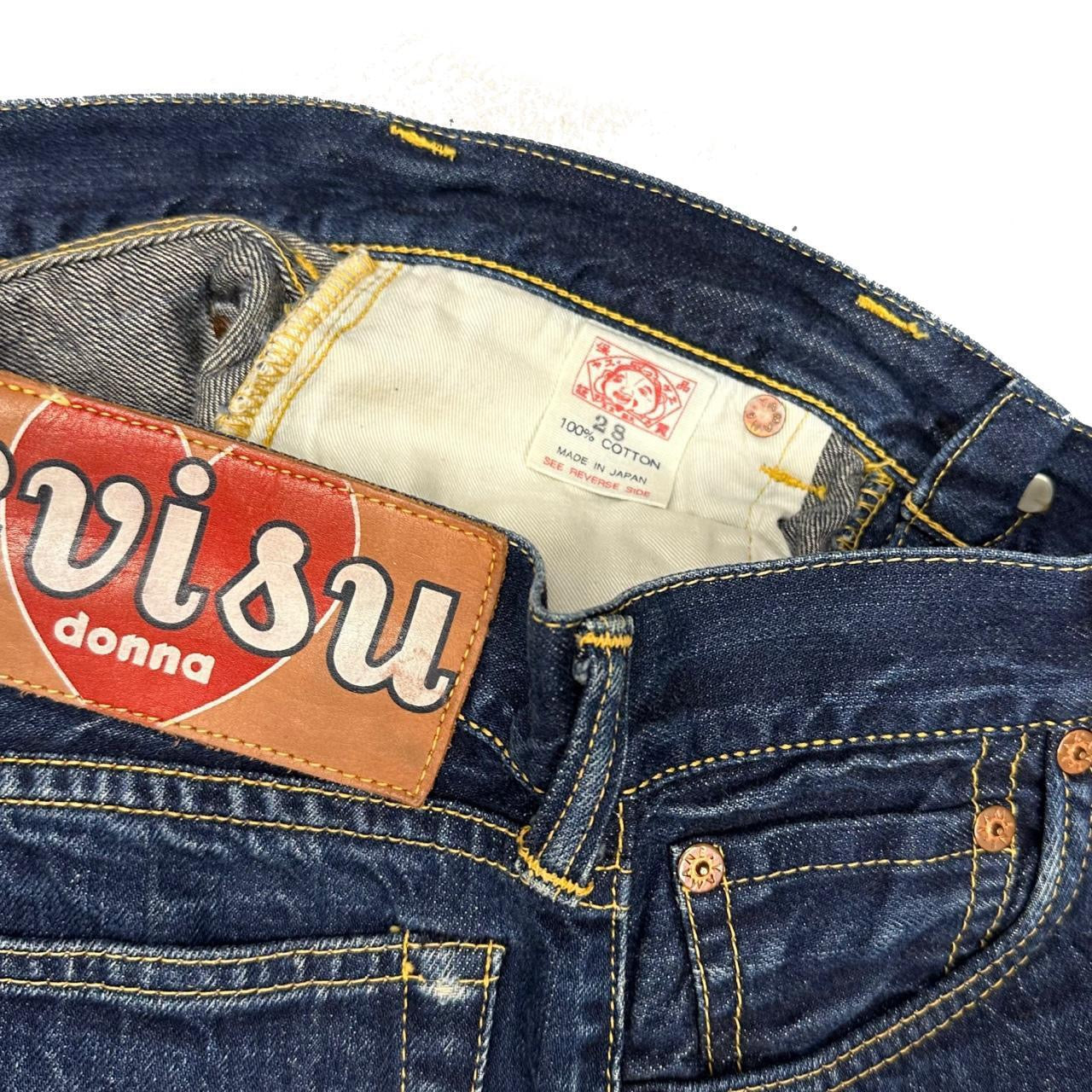 Evisu Selvedge Jeans With Loveheart Embroidery ( W28 )