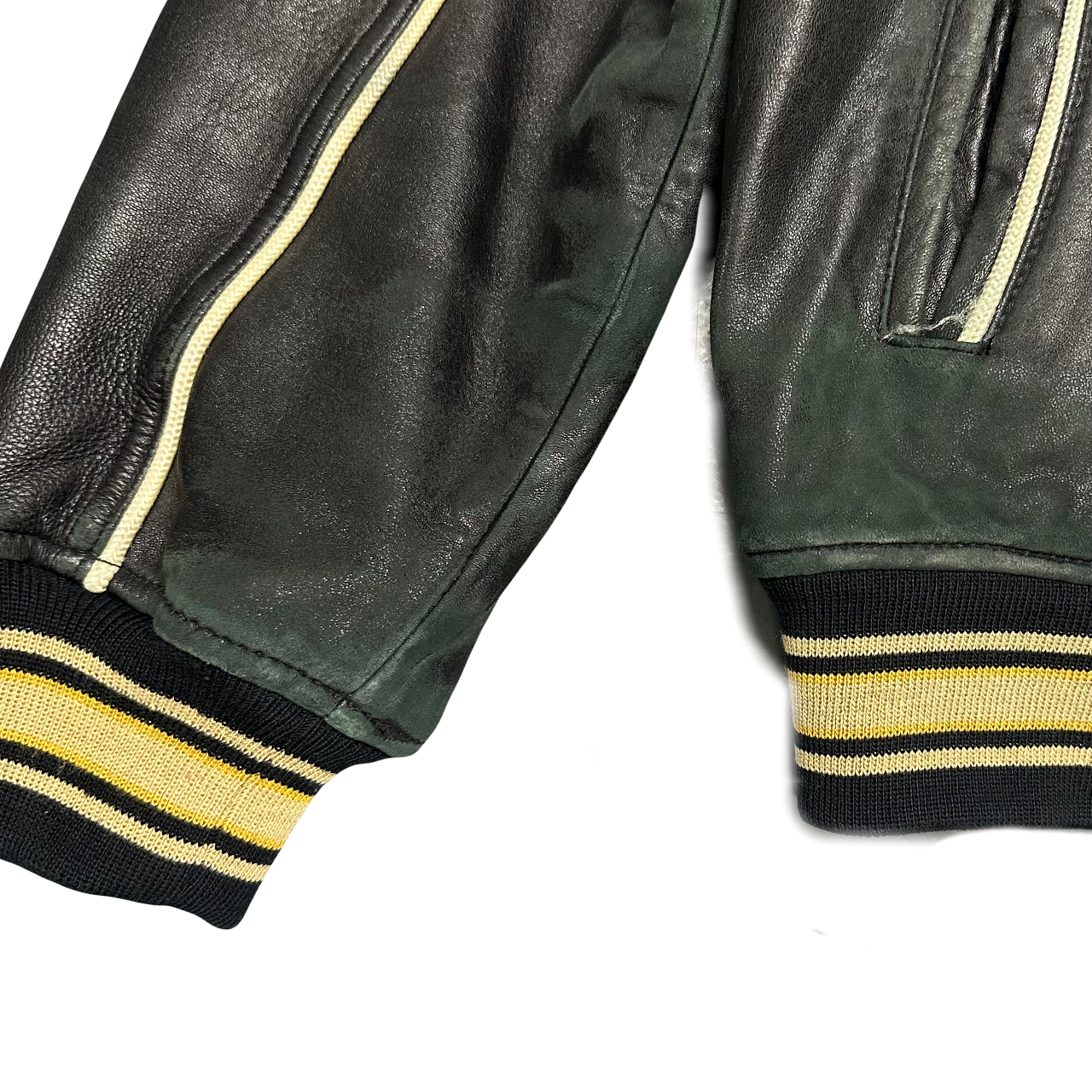 Avirex Tusgekee Leather Jacket In Black ( M )