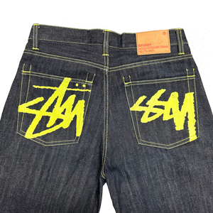 Stüssy Spellout Jorts With Yellow Print ( W30 )