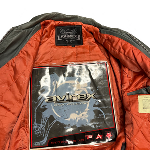 Avirex USA Leather Jacket In Grey ( S )
