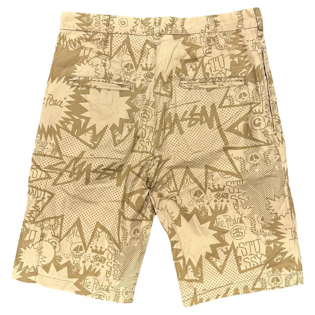 Stüssy Cartoon Printed Canvas Shorts ( W31 )