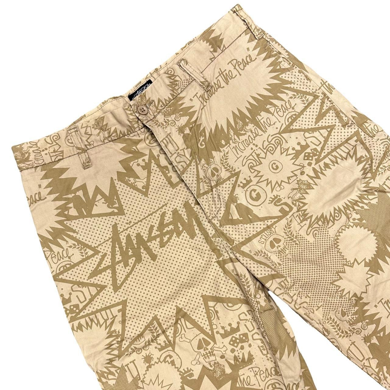 Stüssy Cartoon Printed Canvas Shorts ( W31 )