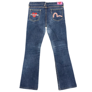 Evisu Selvedge Jeans With Loveheart Embroidery ( W28 )