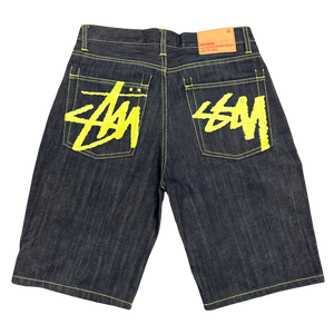 Stüssy Spellout Jorts With Yellow Print ( W30 )