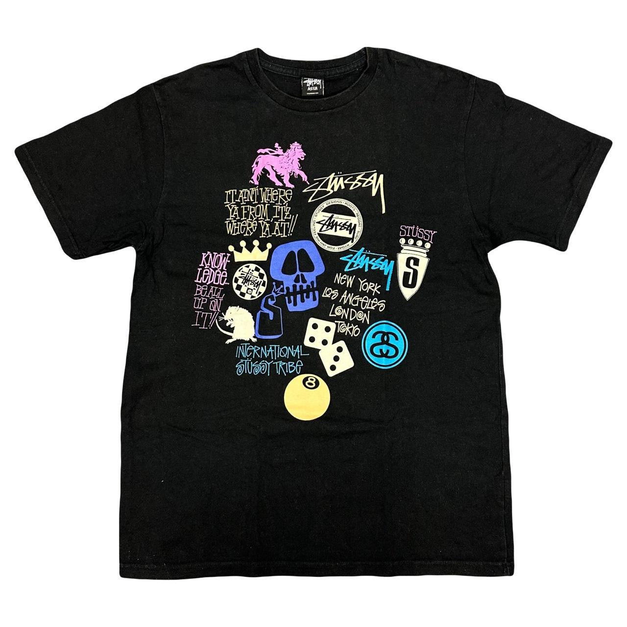 Stüssy Multi Logo T-Shirt In Black ( M )