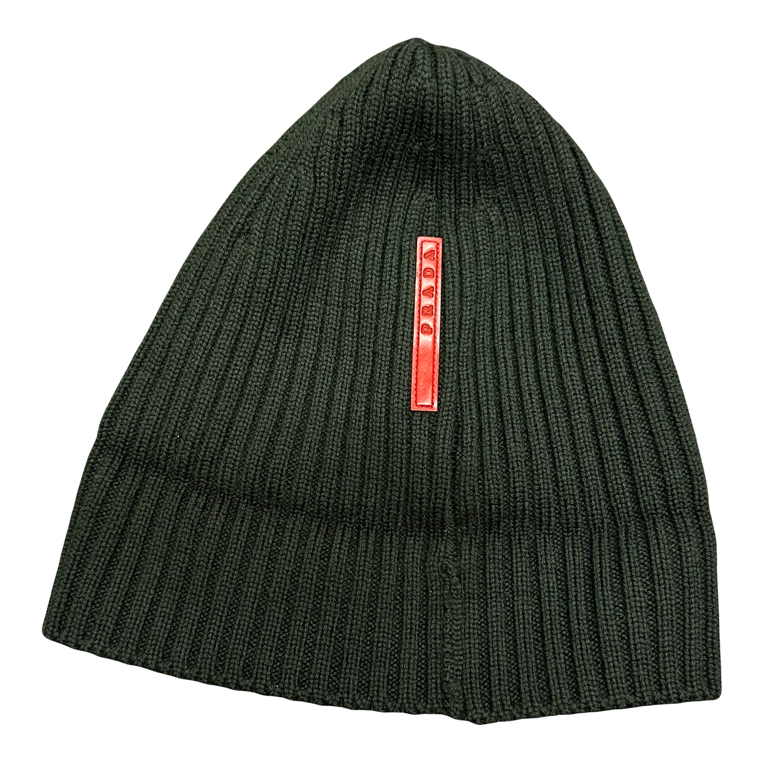 Prada Sport Beanie In Khaki Green ( 50 )