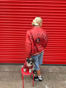 ARCHIVE Avirex USA Human & Dog Leather Jackets In Red