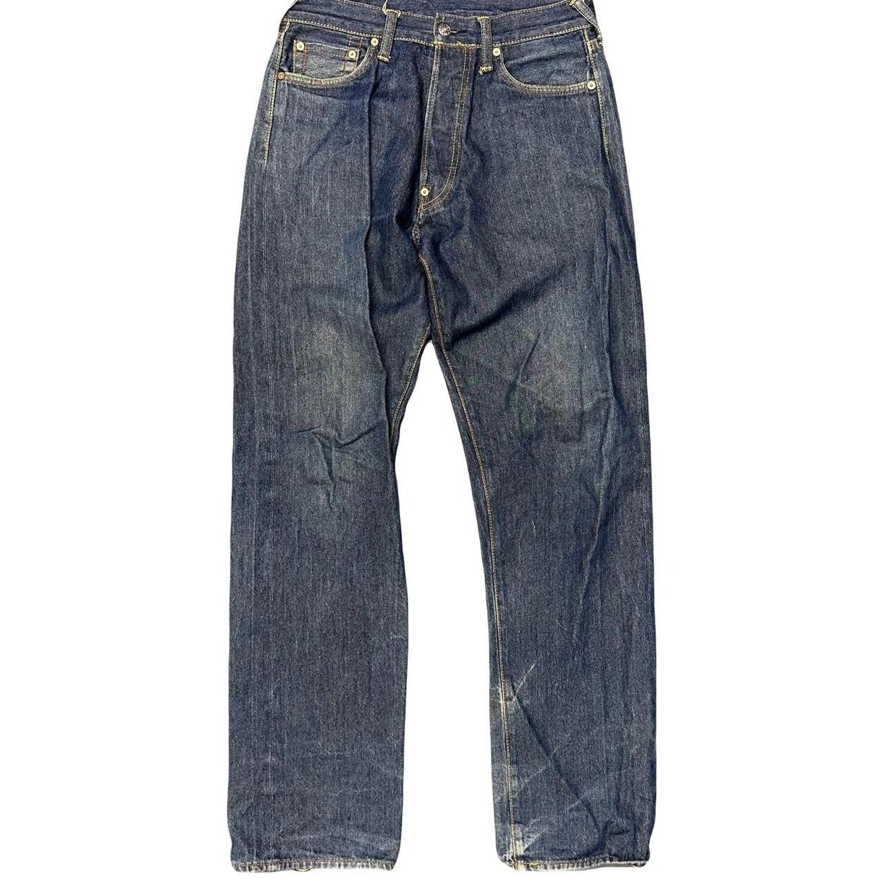 Evisu Selvedge Jeans With Printed Pockets ( W30 )