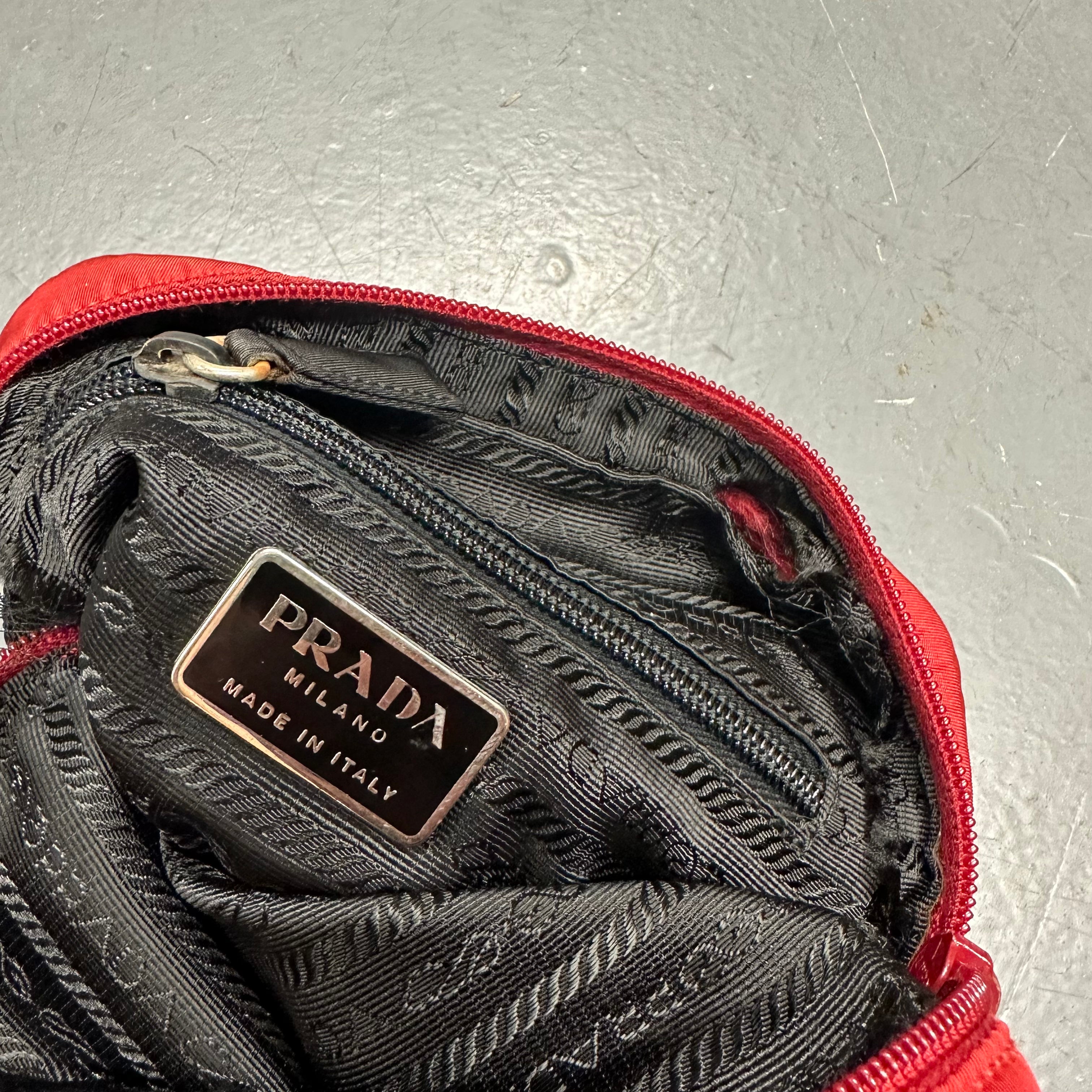 Prada Side Bag In Red