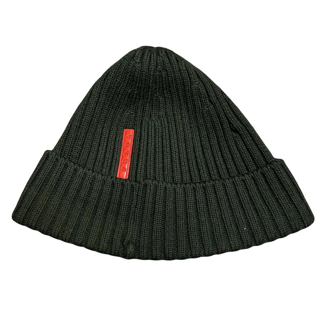 Prada Sport Beanie In Khaki Green ( 50 )