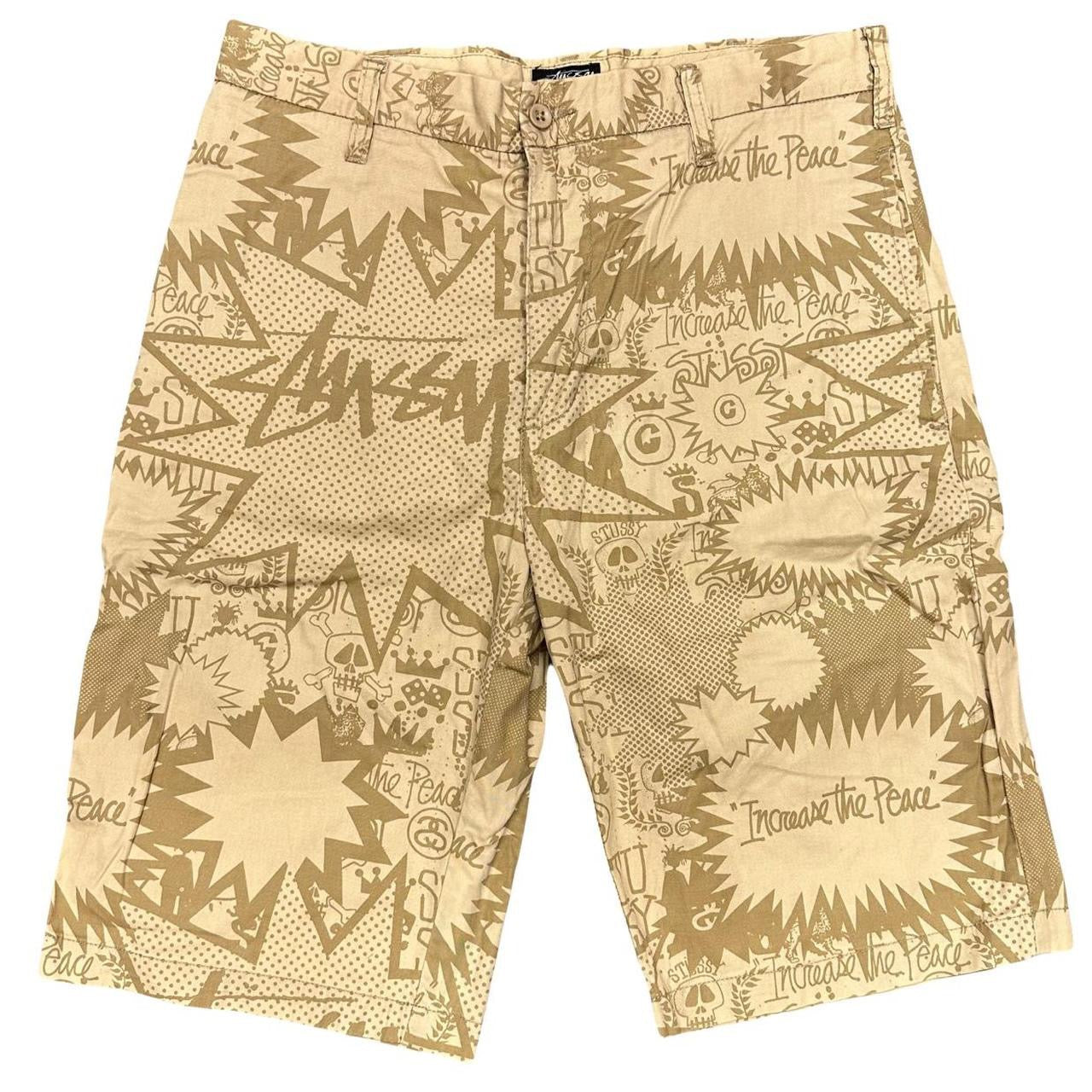 Stüssy Cartoon Printed Canvas Shorts ( W31 )