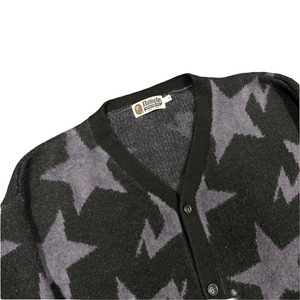 Bapesta Star Intarsia Cardigan In Black ( L )