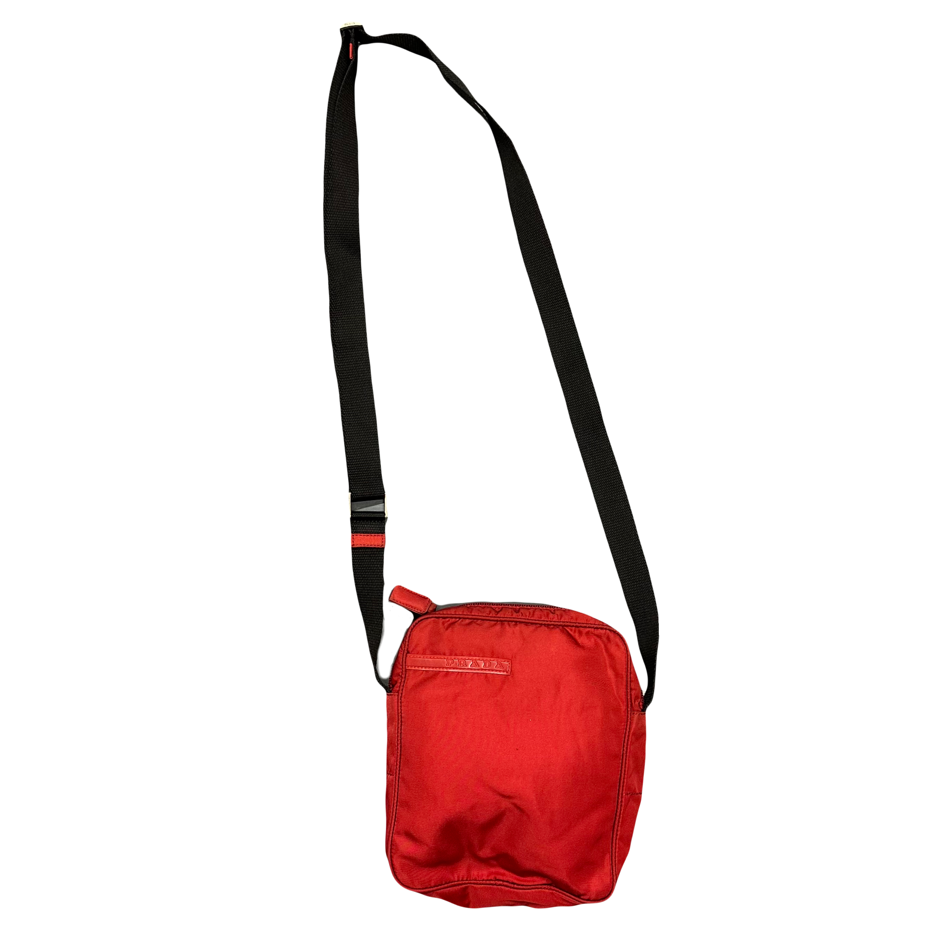 Prada Side Bag In Red