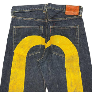 Evisu Selvedge Jeans With Yellow Daicock ( W33 )