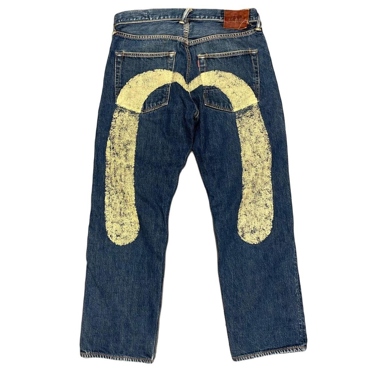 Evisu Selvedge Jeans With White Daicock ( W33 )