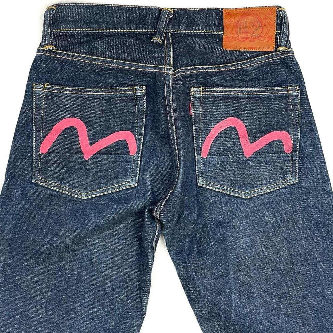 Evisu Selvedge Jeans With Double Pink Daicocks ( W28 )