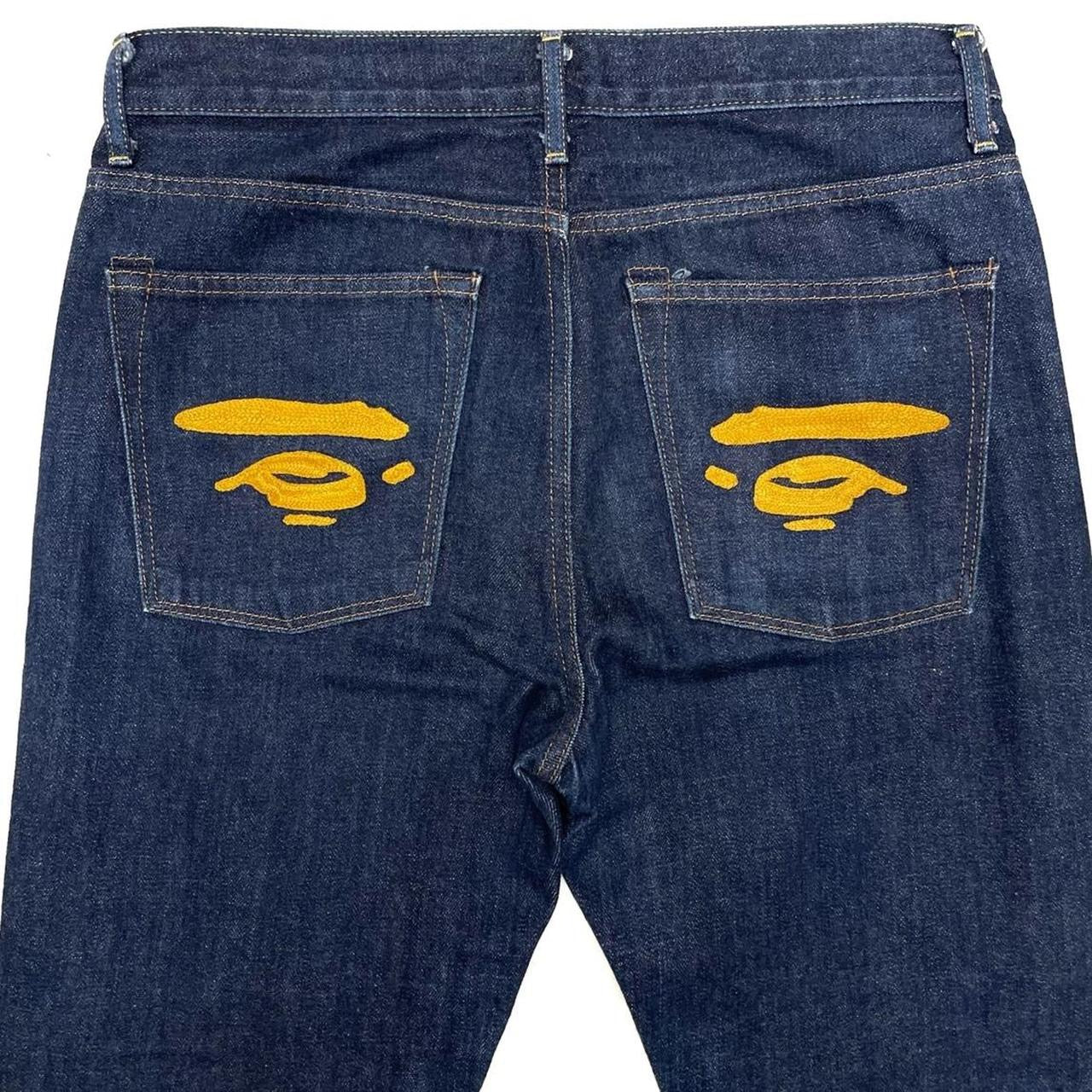 Bape Milo Head Embroidered Jeans ( M / W32 )