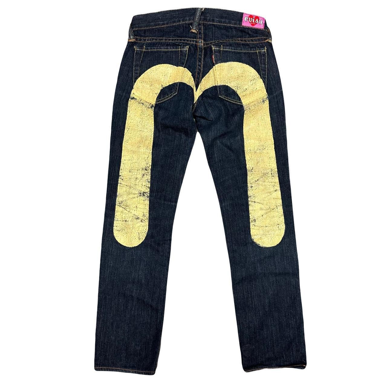 Evisu Selvedge Jeans With White Daicock ( W24 )