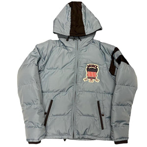 Avirex Spellout Down Puffer Jacket In Blue ( M )