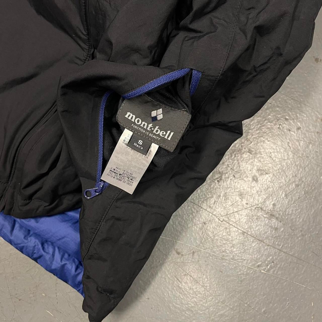 Montbell Reversible Down Puffer Jacket In Blue & Black ( S )
