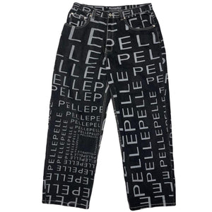 Pelle Pelle Monogram Trousers In Black ( W34 )