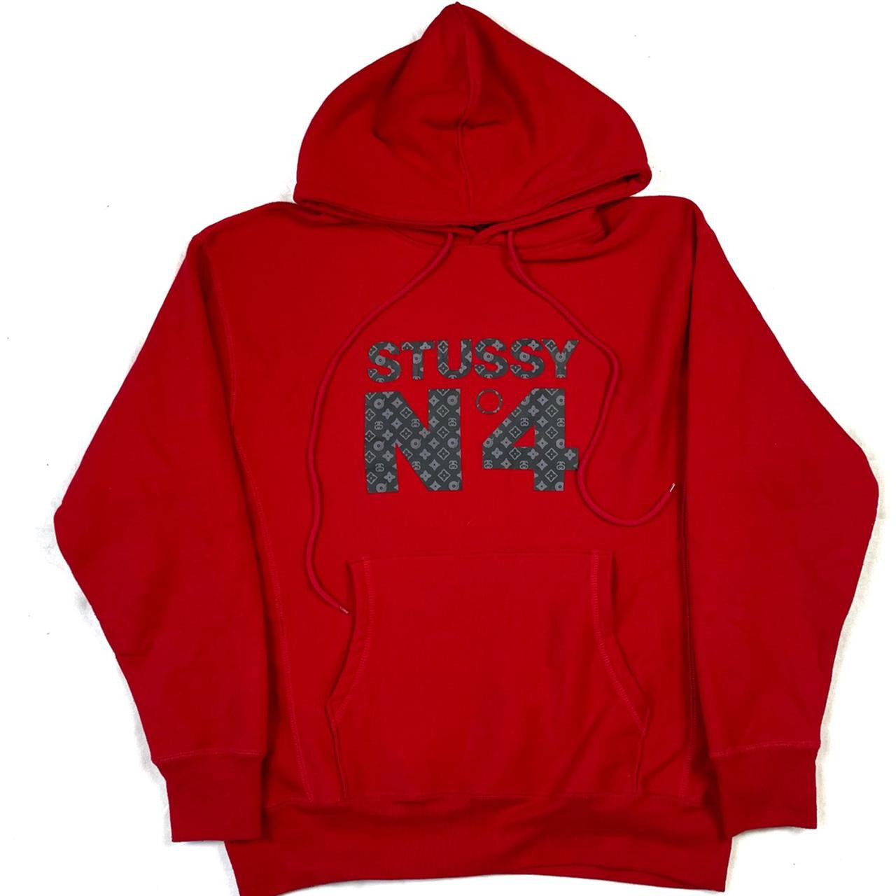Stüssy No.4 Louis Vuitton Parody Hoodie In Red ( L )