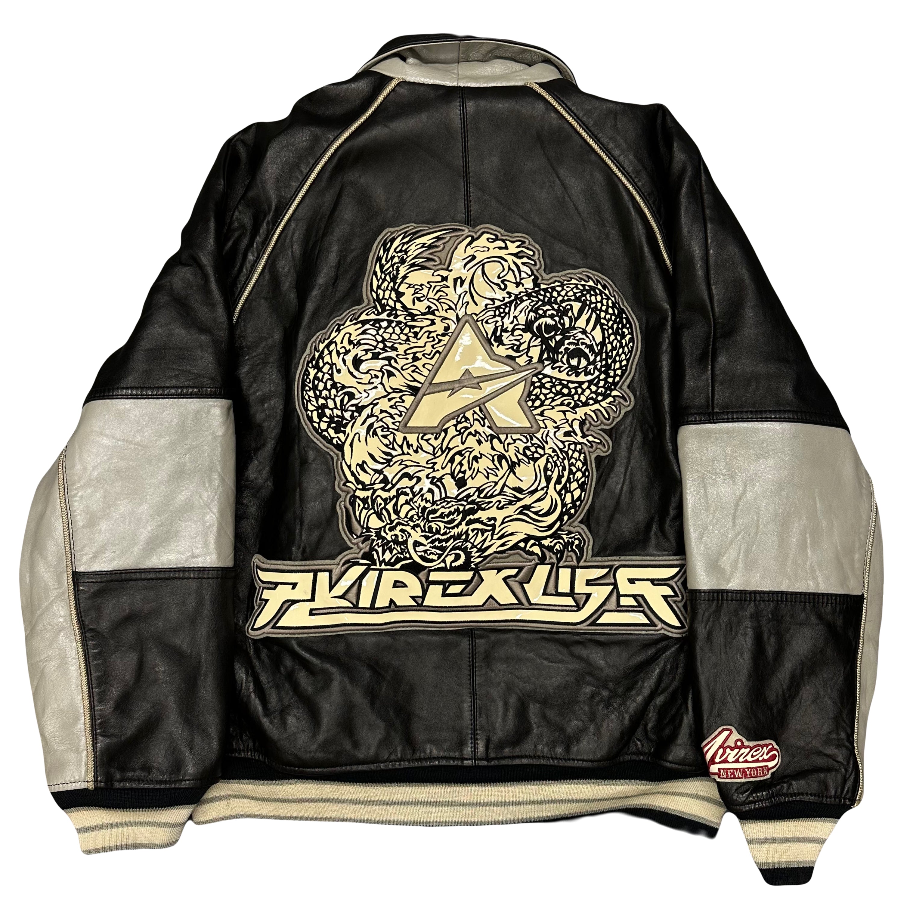 ARCHIVE Avirex Dragon Leather Jacket ( XL )