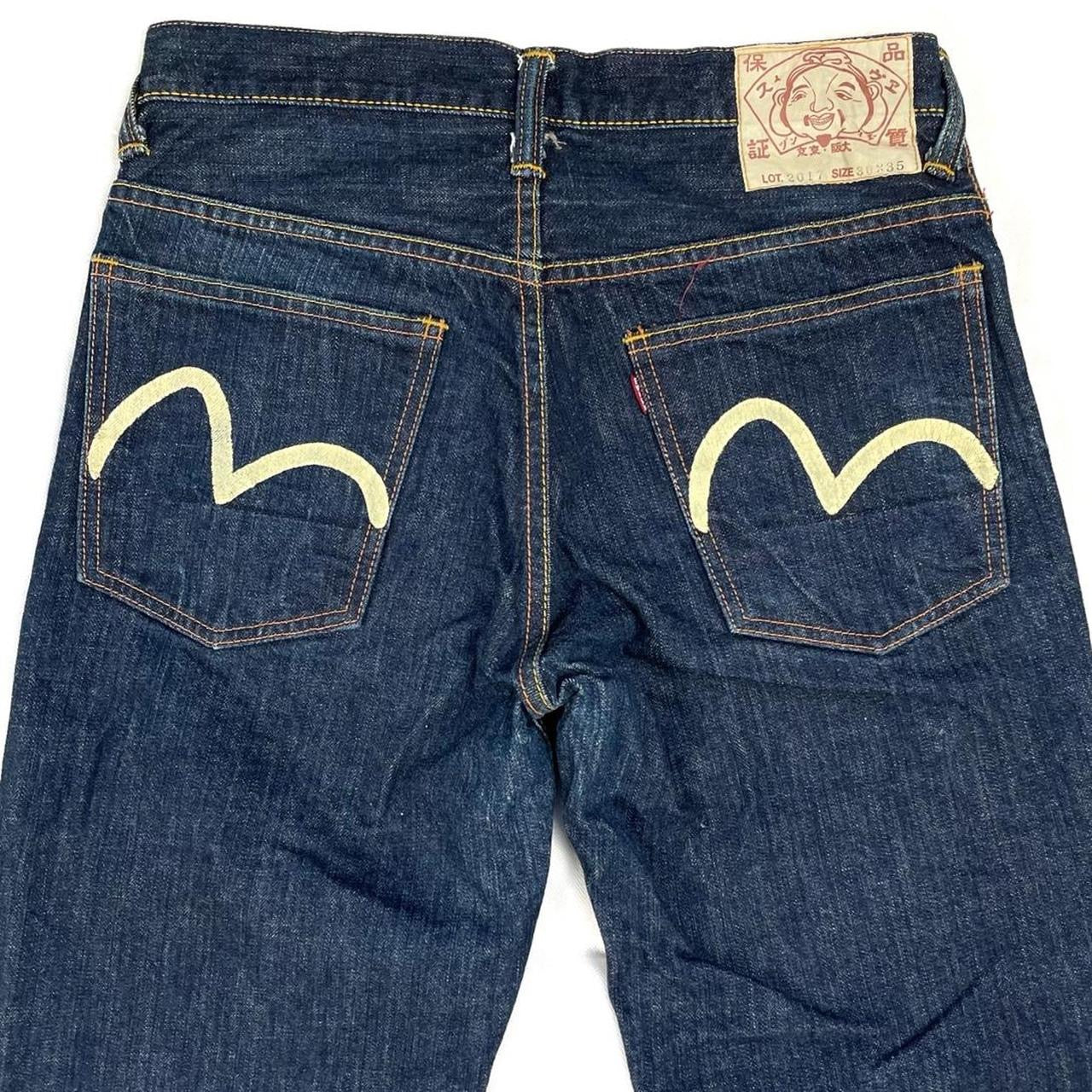 Evisu Selvedge Jeans With Double White Daicocks ( W30 )