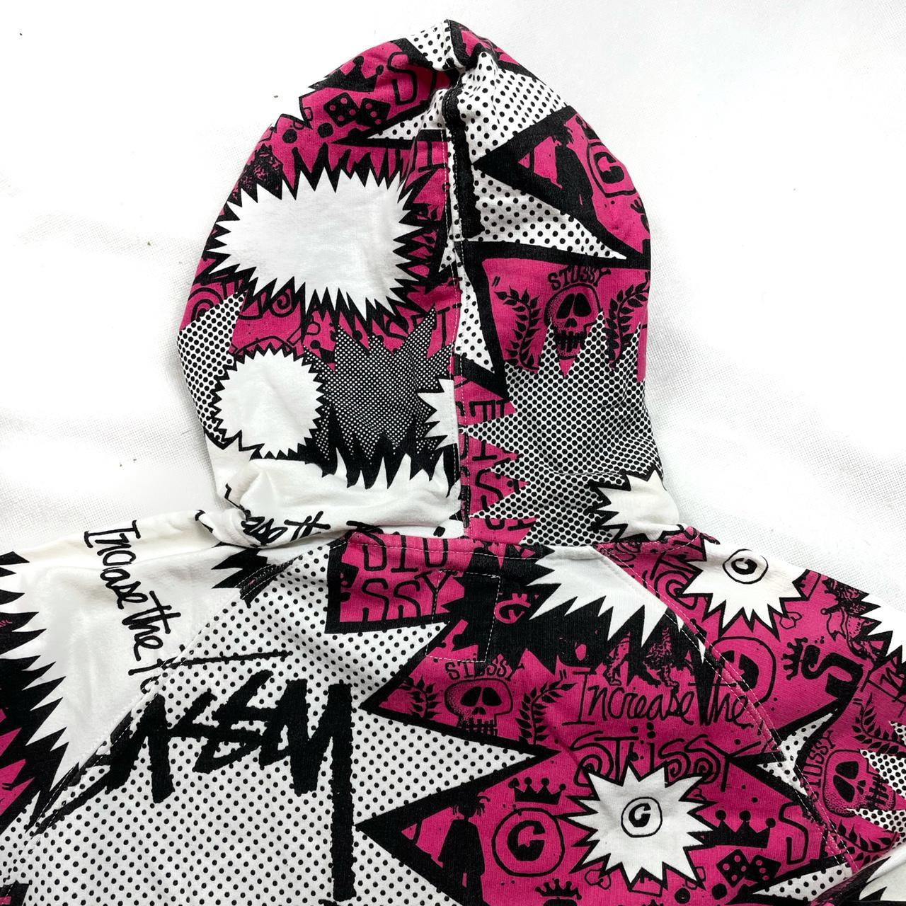 Stüssy Cartoon Monogram Hoodie In Pink ( M ) – 1036 Emporium