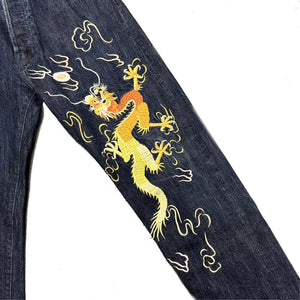 Evisu Selvedge Jeans With Embroidered Dragon ( W30 )