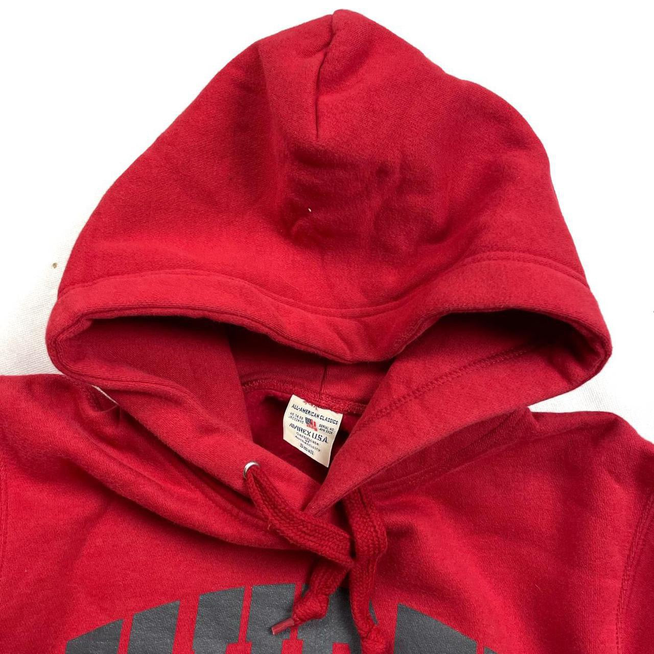 Avirex University Spellout Hoodie In Red ( S )