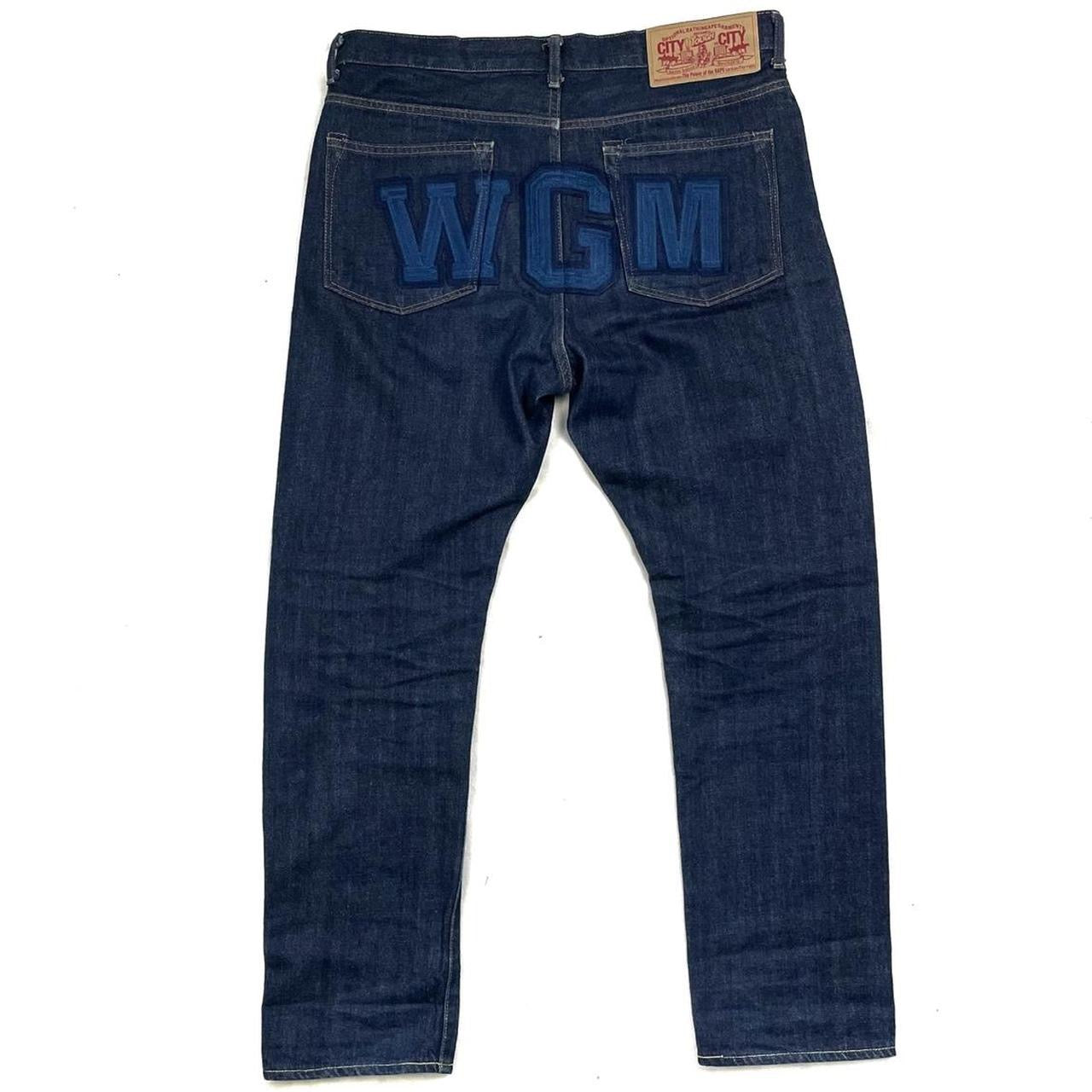 Bape WGM Embroidered Shark Head Jeans ( L / W34 )