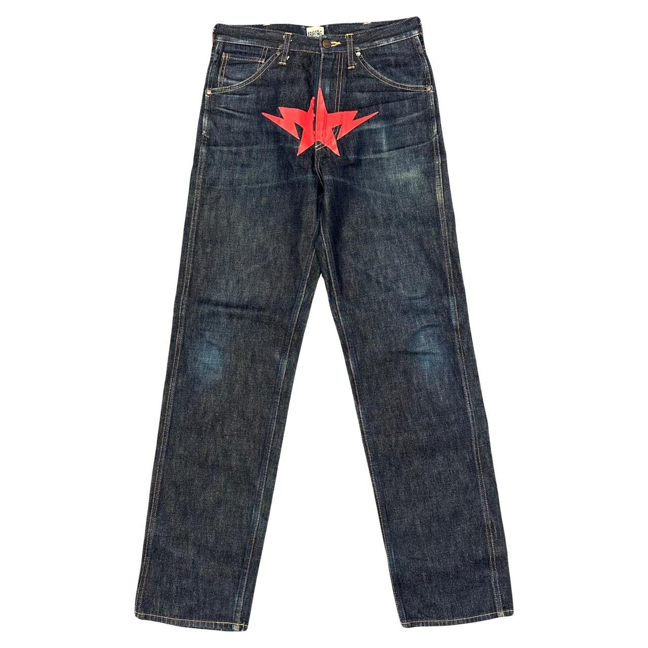 Bape Sta Jeans With Red Print ( M / W32 )