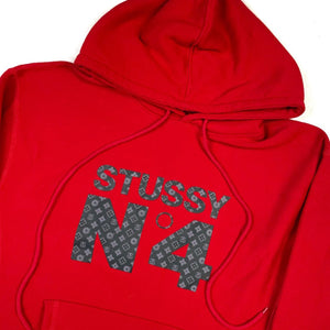 Stüssy No.4 Louis Vuitton Parody Hoodie In Red ( L ) – 1036 Emporium