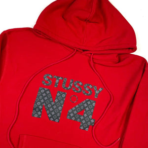 Stüssy No.4 Louis Vuitton Parody Hoodie In Red ( L )