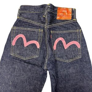Evisu Selvedge Jeans With Pink Daicocks ( W24 )
