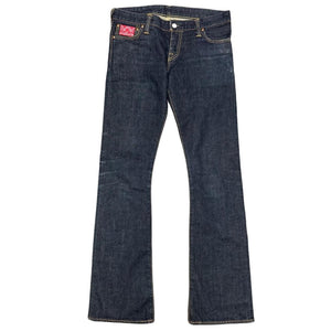Evisu Donna Selvedge Jeans With Loveheart & Daicock Embroidery ( W27 )
