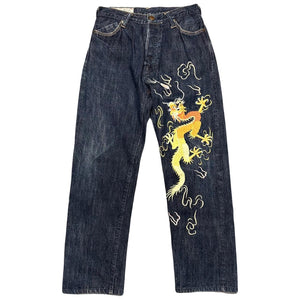Evisu Selvedge Jeans With Embroidered Dragon ( W30 )