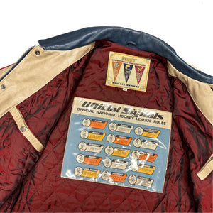 ARCHIVE Avirex ‘All Star Goalers’ Long Leather Jacket In Navy ( M )