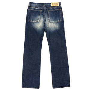 Bape Sta Jeans With White Print ( L / W34 )