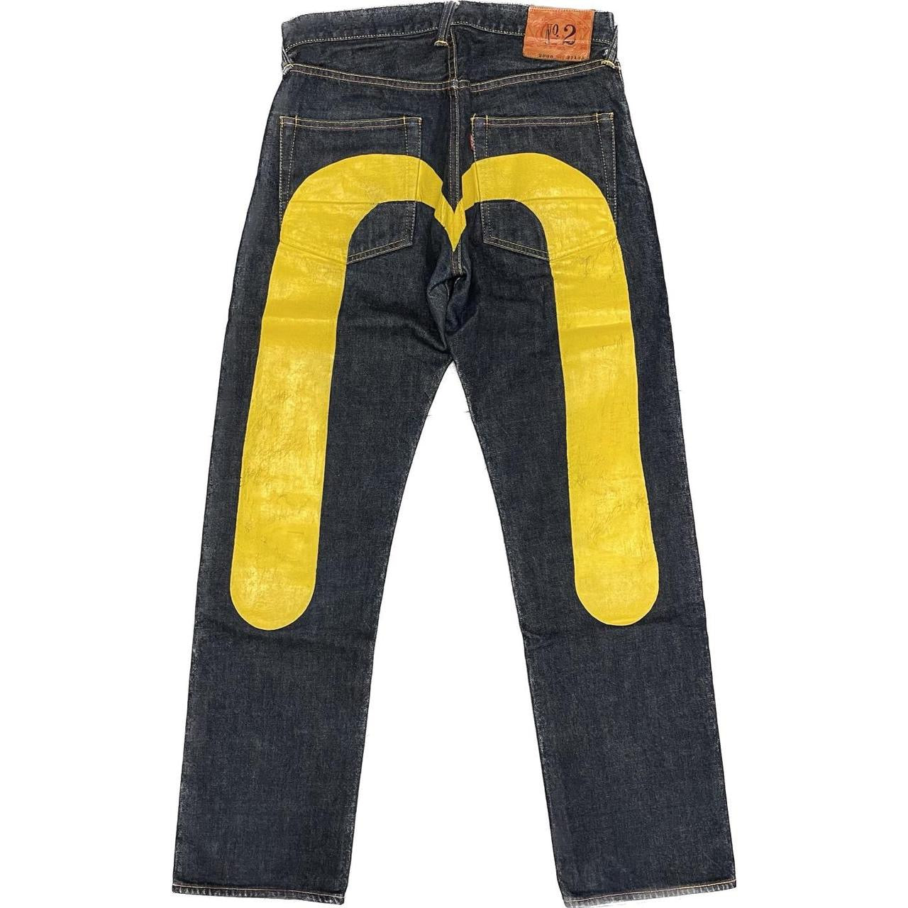 Evisu Selvedge Jeans With Yellow Daicock ( W31 )