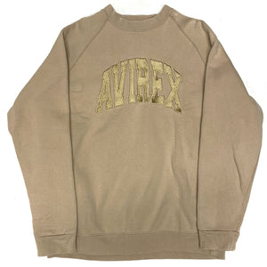 Avirex Spellout Crewneck Sweatshirt In Beige ( L )