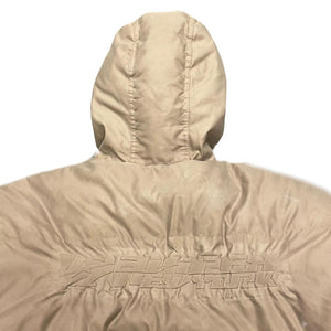 Avirex Reversible Down Puffer Jacket In Beige & Silver ( XL )