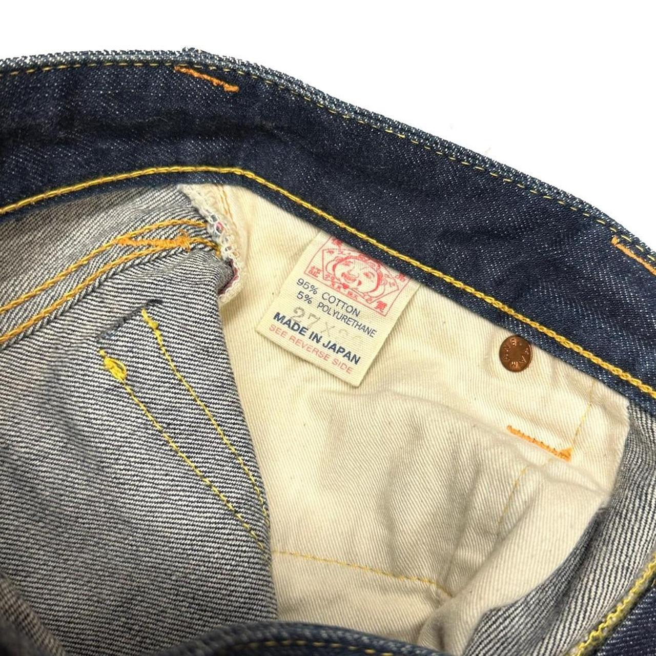 Evisu Donna Selvedge Jeans With Loveheart & Daicock Embroidery ( W27 )