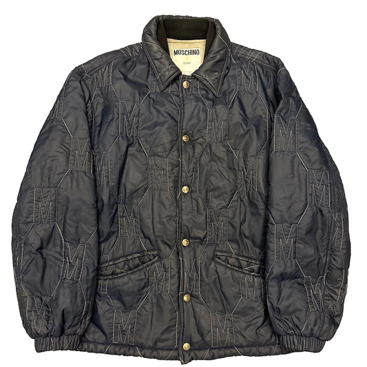 Moschino Monogram Embroidered Nylon Quilted Jacket ( L ) - 1036 Emporium