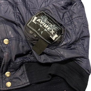 Avirex Reversible Spellout Wool Jacket In Navy ( XXL )