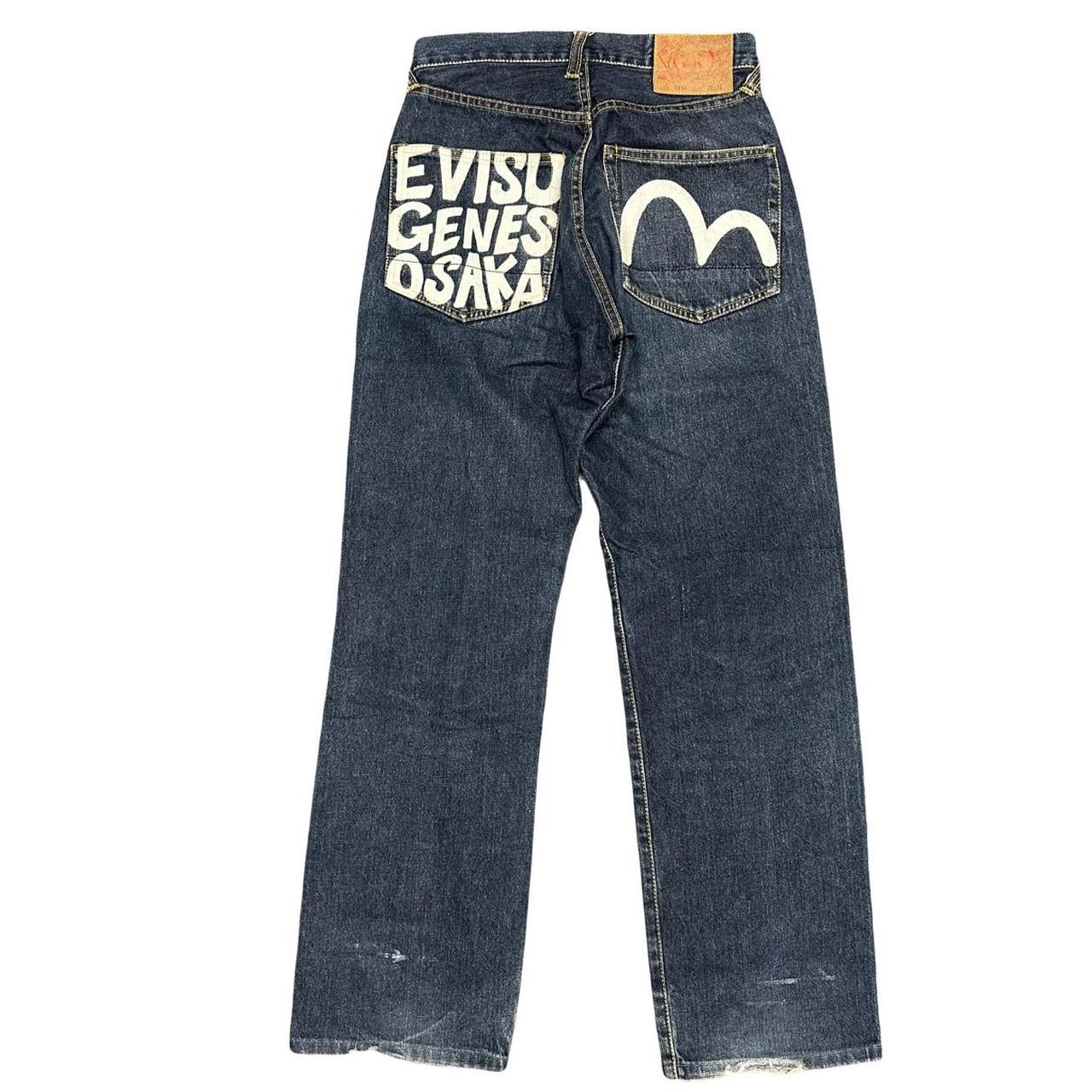 Evisu Selvedge Jeans With Genes Osaka Print ( W28 )