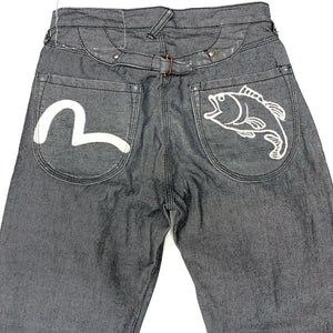 Evisu Yamane Selvedge Jeans With Daicock & Fish Embroidery ( W30 )