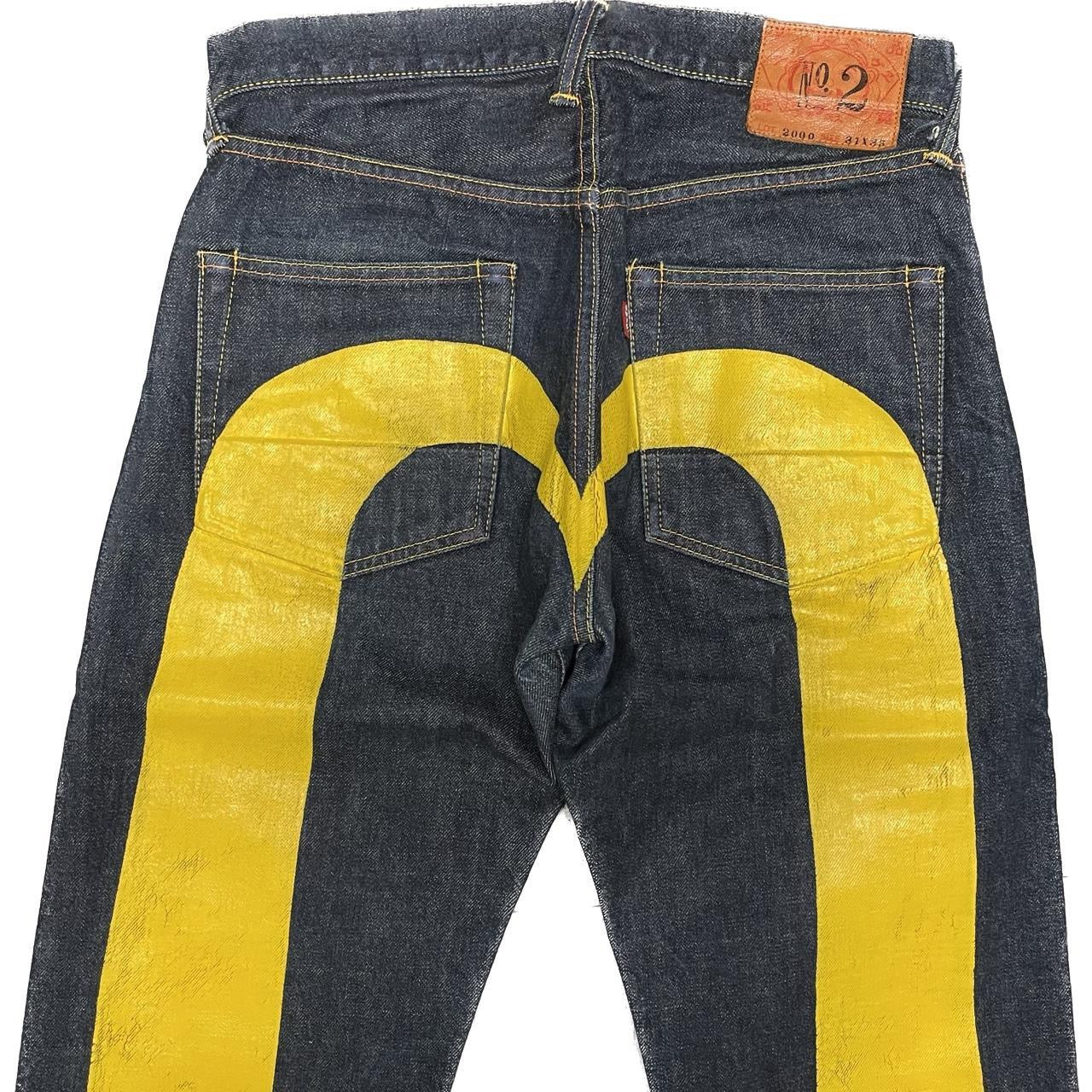 Evisu Selvedge Jeans With Yellow Daicock ( W31 )